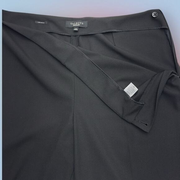 TALBOTS Women’s 14 Black CLASSIC SIDE ZIP Dress Pant - Picture 2 of 4
